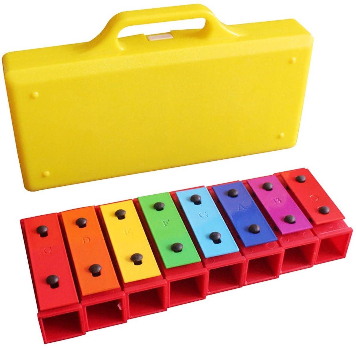 Dailygoods - Dailygoody - Xylofoon met 8 Noten - Muziek Spelen - Premium Aluminium - Klokkenspel met Stabiele Resonantie - Kinderen - Educatief Speelgoed - Leren S