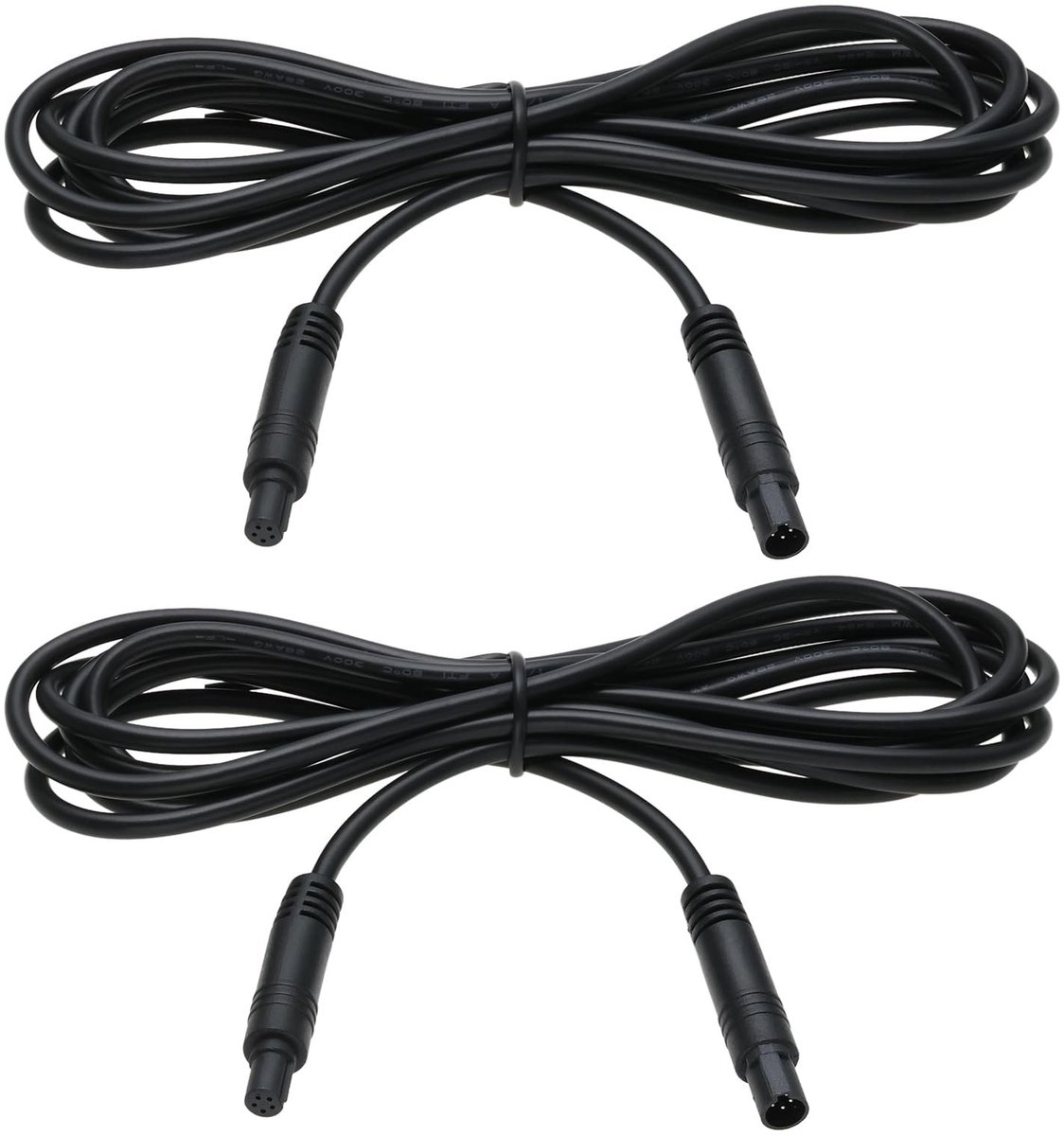 Dailygoods - Dailygoody - Dash Cam Verlengkabel - 5 Pin Verbinding - Mannelijke naar Vrouwelijke Adapter - Zwart - Voor Voertuig Omkeren Camera - 2 Stuks