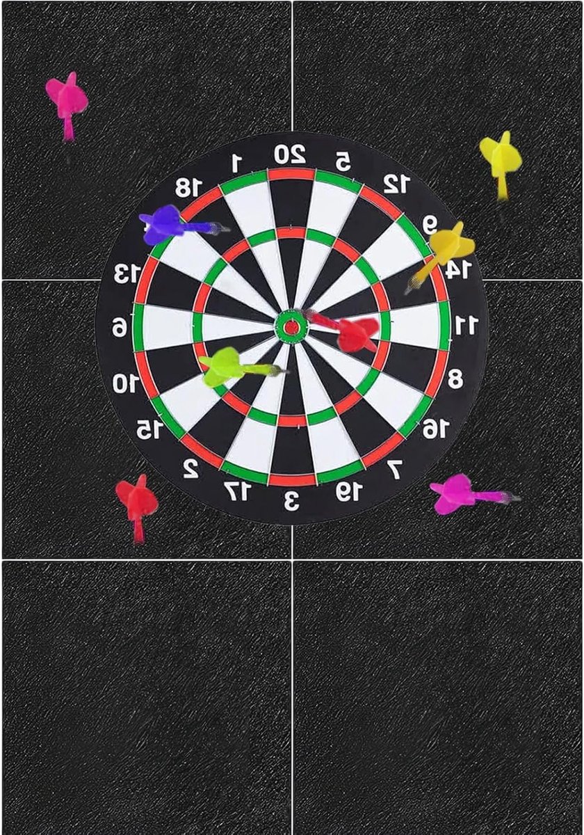 Dartbord Wandbeschermer van Vilt, Zelfklevende Rand voor Dartborden, Wandbescherming, Kurken Platen, Vilt Wandtegels, Universele Dart Achtergrond, Zwart, 60 x 90 x 1.2 cm, Ideaal voor Dartliefhebbers
