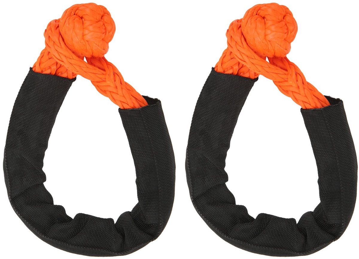 Dailygoods - Dailygoody - Synthetisch beugeltouw - 7 ton trekkracht - Lange levensduur - Oranje - Draagbaar voor reddingsacties - Sluitingen - Veiligheid