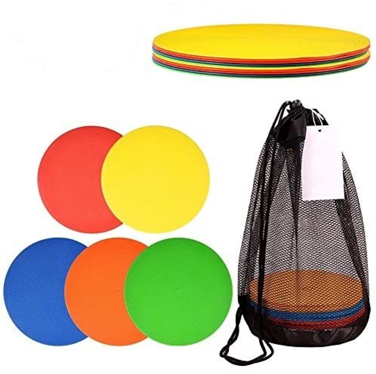 Dailygoods - Dailygoody - Platte Markeringshoedjes - Flexibele Disc-Markering - Duurzaam en Lichtgewicht - Geschikt voor Training - Ideaal voor Sport