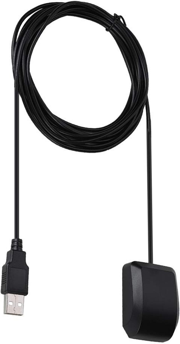 Dailygoods - Dailygoody - GPS-antenne - USB Glonass GPS-adapter - Sterkere signalen - Zwart - 3 meter kabel - Geschikt voor auto - Antenne-connector