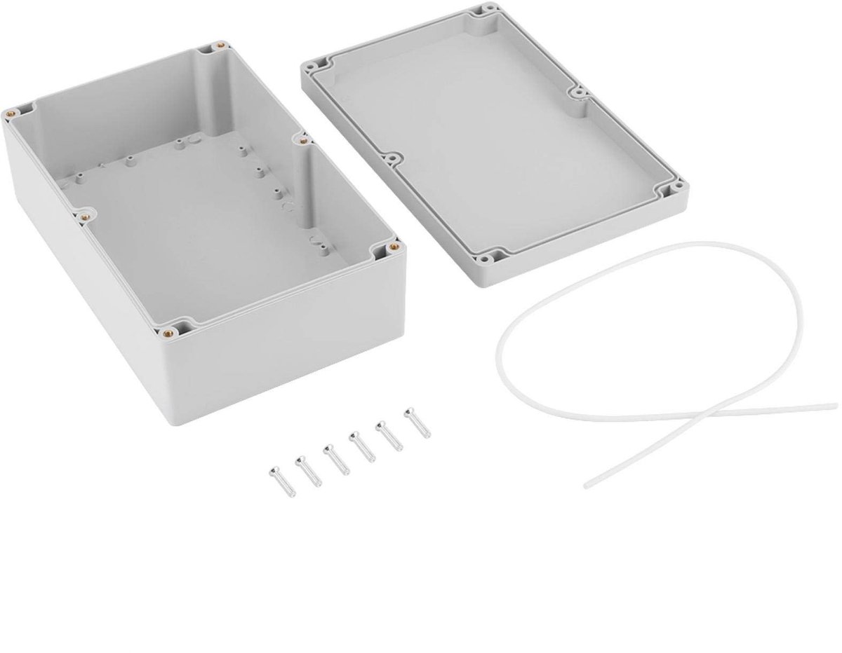 Dailygoods - Dailygoody - Waterdichte Aansluitdoos - Elektronisch Project - Grijs - ABS Plastic Behuizing - Vochtbestendig - Geschikt voor Binnen en Buiten