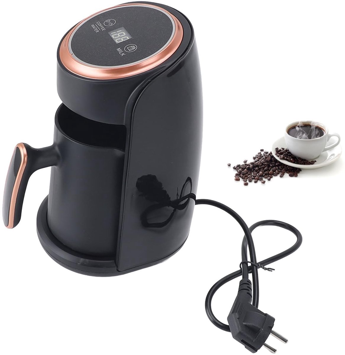 Dailygoods - Dailygoody - Turks koffiezetapparaat - Professioneel - Snel verwarmen - 300 ml - Elektrisch - Voor thuis en kantoor - Roestvrij staal