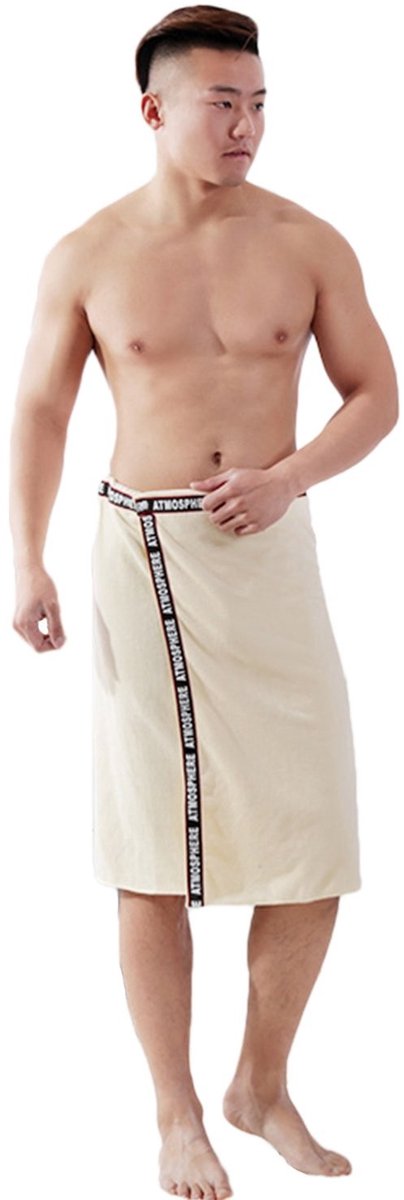 Dailygoods - Dailygoody - Saunakilt - Zachte Badhanddoek - Super Absorberend - 140 x 70 cm - Sneldrogend - Ideaal voor Sauna en Strand - Beige