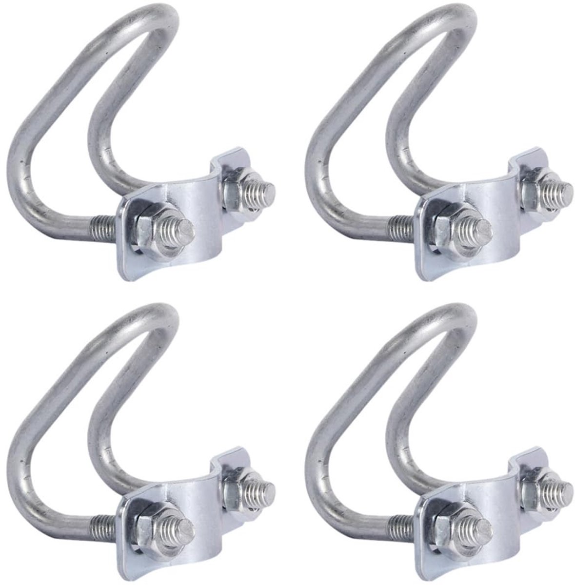 Dailygoods - Dailygoody - U-vormige Cross Pipe Klemmen - Zware Metalen Beugels voor Pijpen en Slangen - 25x25mm - Versteviging - 4 Stuks - Geschikt voor Thuisgebru