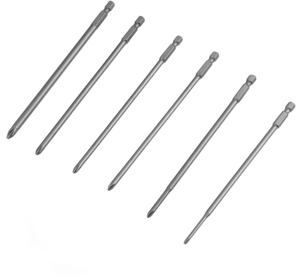 Dailygoods - Cosensi - Dailygoody - Magnetische Phillips Schroefbitset - 6 Stuks - Duurzaam en Betrouwbaar - 150 mm - Geschikt voor Hand- en Elektrisch Gereedschap - Univers