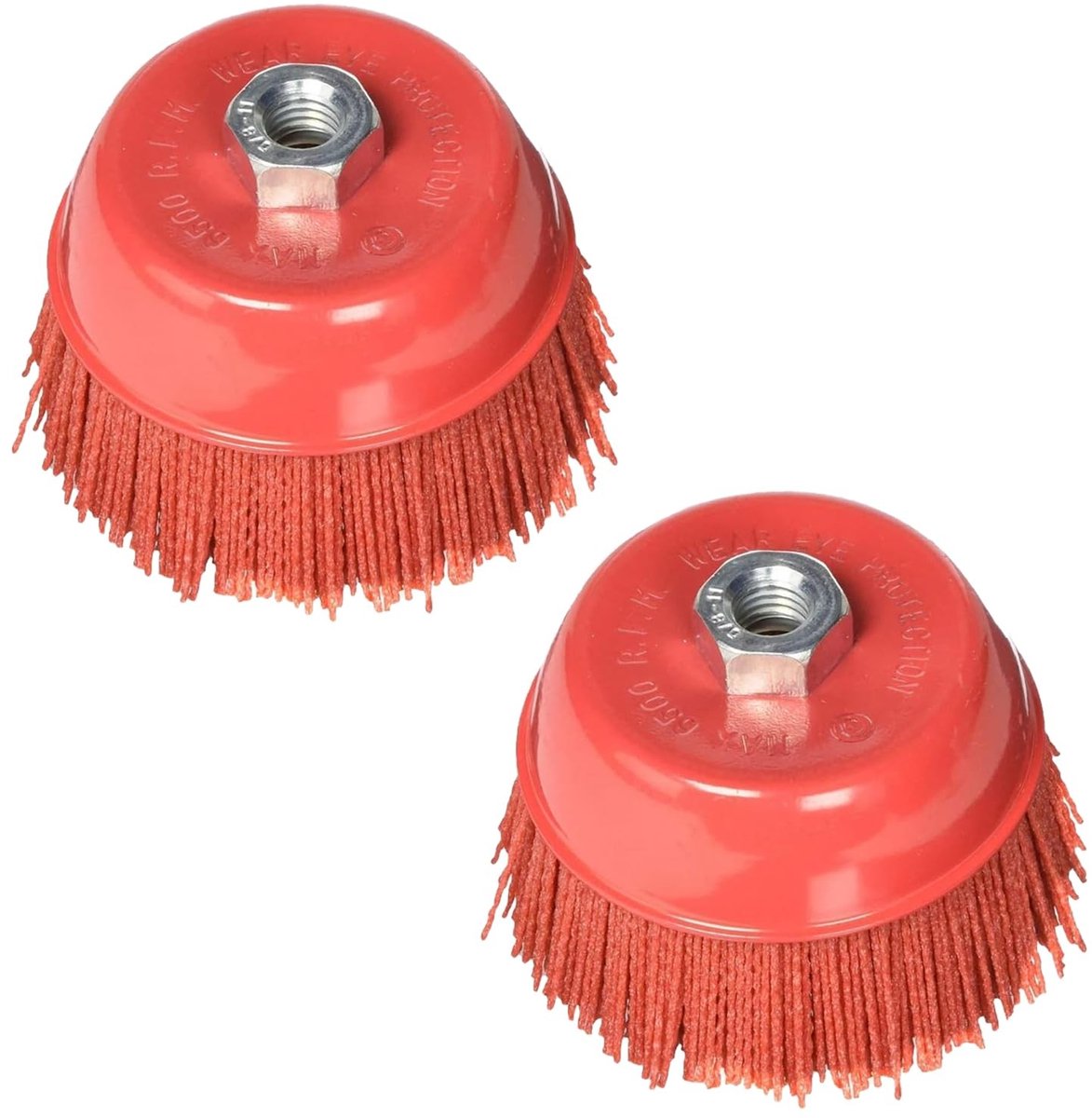 Dailygoods - Cosensi - Dailygoody - Roestborstel - Nylon Borstel - Hoogwaardig Staal - Rood - Schuurborstel - Perfect voor Metaalbewerking - 75mm Diameter