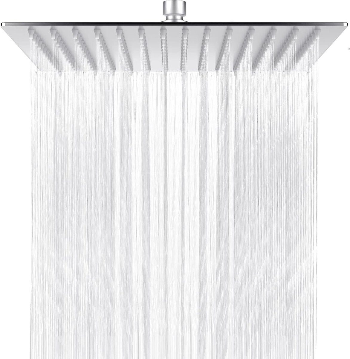 Verstelbare 20 cm Regendouchekop van RVS 304 met Vierkante Vorm en Glanzende Afwerking voor Wand- of Plafondmontage, Ideaal voor Luxe Badkamers