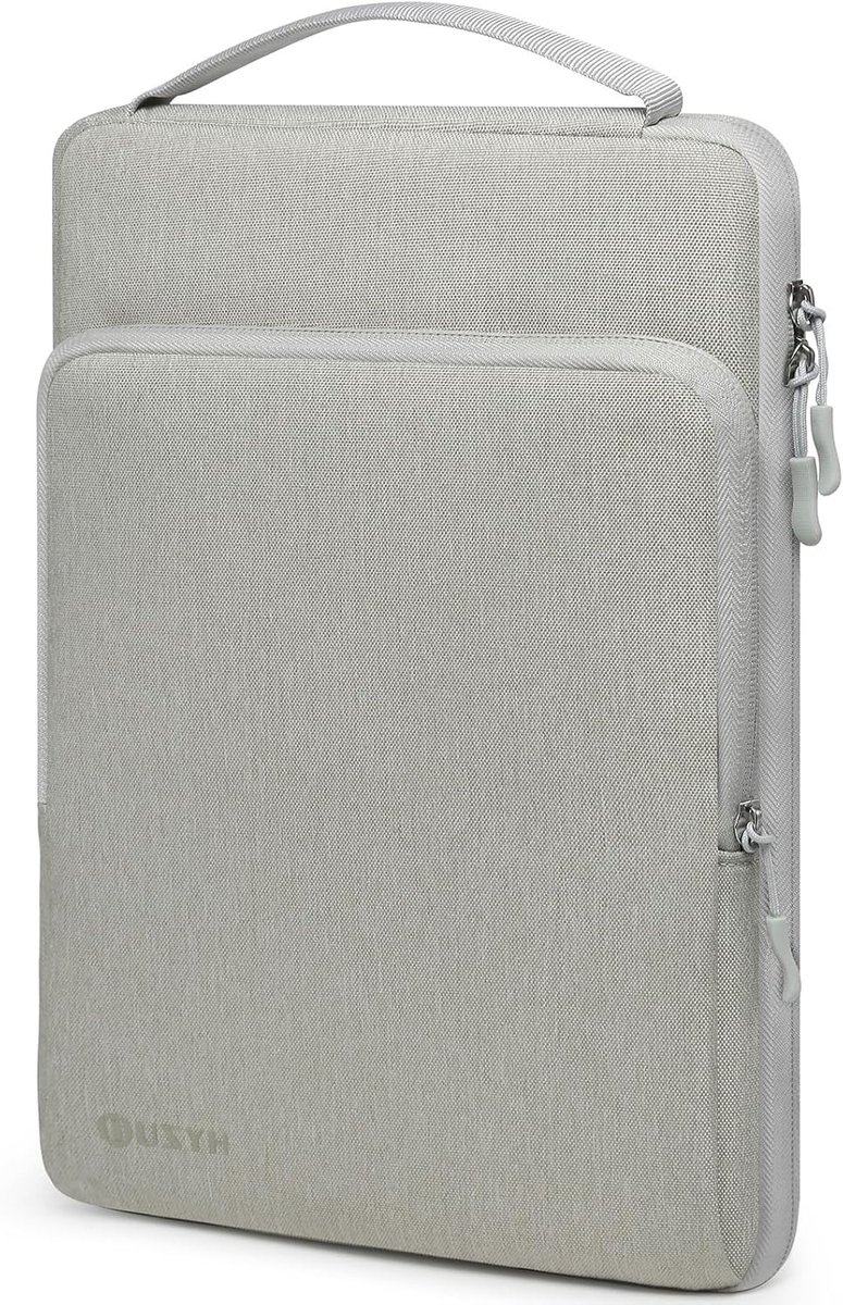 Laptop Sleeve 13.3-14 Inch voor MacBook Pro en Air, Surface Laptop en Notebook Bag - Lichtgrijs, Bescherming, Draagtas, Waterafstotend
