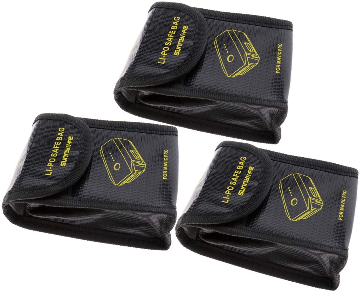 Dailygoody - Lipo Batterij Veiligheidstas - Brandwerende Opslag - Zwart - Explosiebestendig - Bescherming voor Lithiumbatterijen - Geschikt voor Elekt