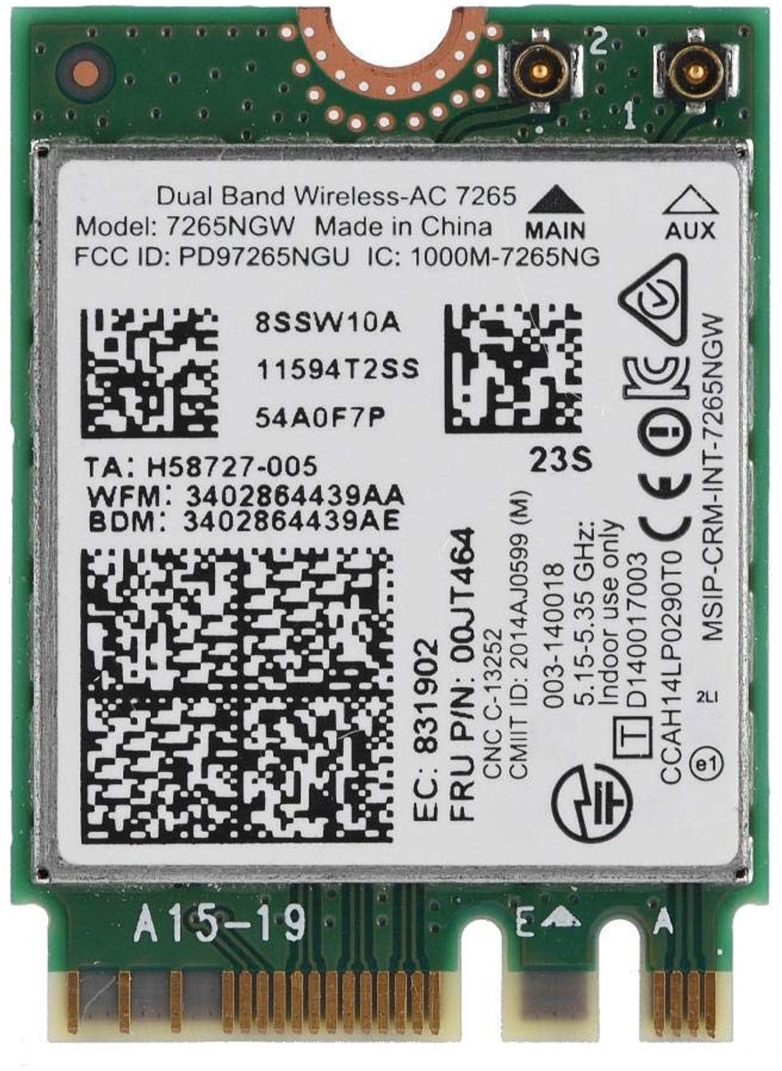 Dailygoody - Dual Band Wireless Netwerkkaart - 867M WiFi - Betrouwbaar en energiezuinig - Compact formaat - Geschikt voor desktop - Bluetooth 4.0
