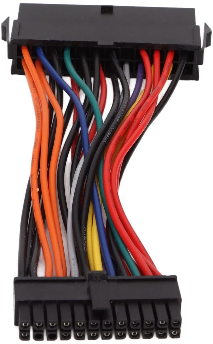 Dailygoods - Dailygoody - Standaard 24Pin - Mini 24P Male - Voedingsadapter Kabel - 24-Pins Connector - Converter Kabel