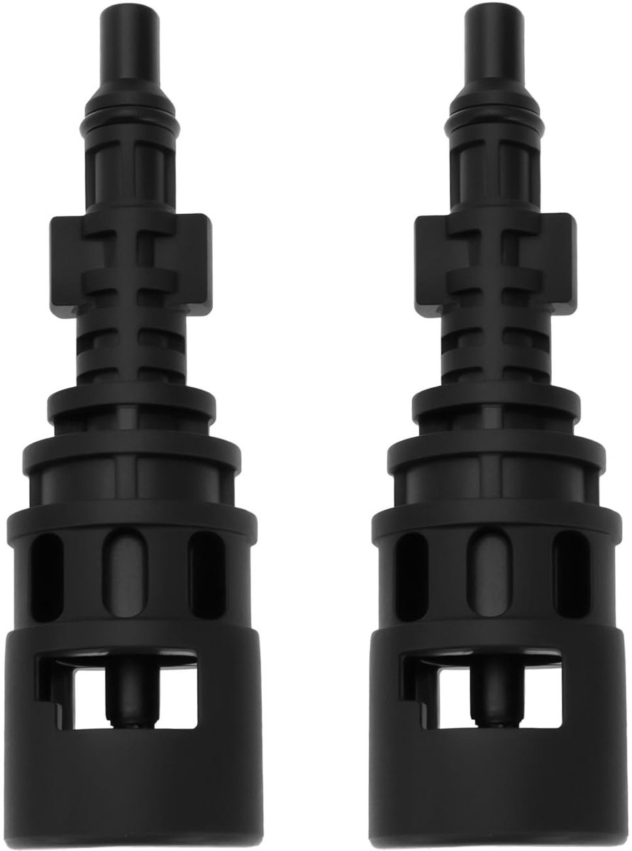Dailygoods - Dailygoody - Hogedrukreiniger Adapter - Conversie Adapter - Zwart - Koppelingsconnector - Geschikt voor Karcher en Lavor - 2 Stuks