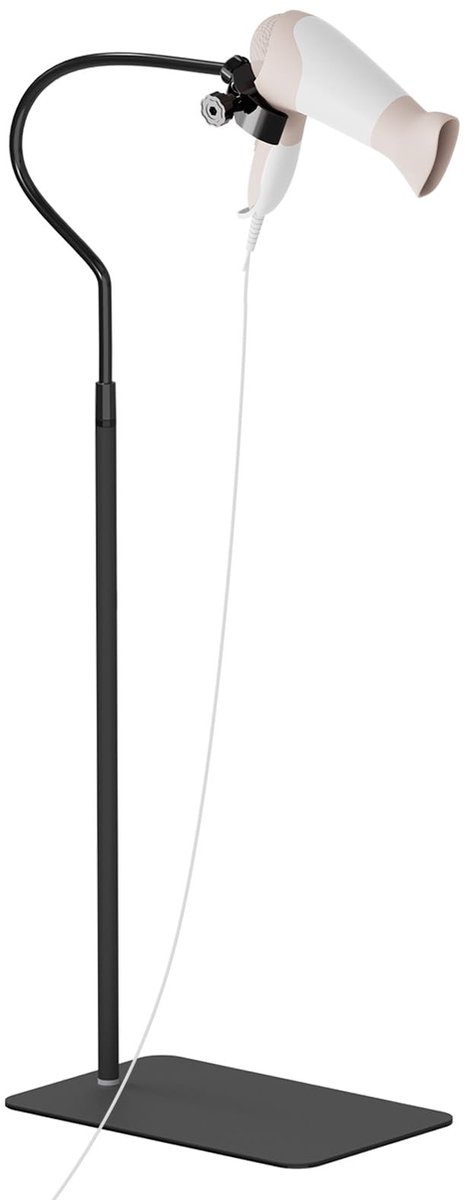 Dailygoods - Dailygoody - Luie föhnstandaard - Draaibare föhnhouder - Handsfree haardrogerrek - Verstelbare hoogte - Zware basis - Geschikt voor thuissalon - Alumi...