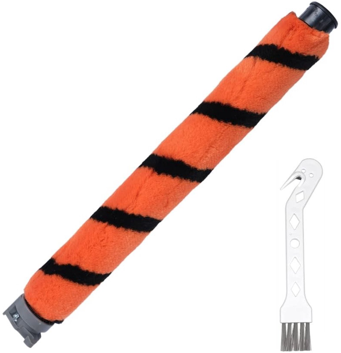 Dailygoods - Dailygoody - Vervangende Onderdelen voor Zachte Rolborstels - Borstel met Reinigingsrol - Afneembaar en Herbruikbaar - Oranje Zwart - Compatibel met S...