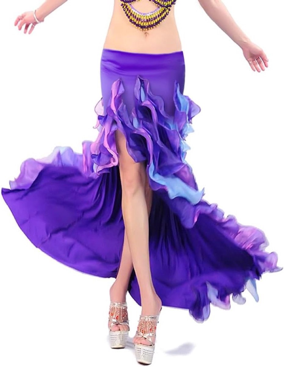 Professionele Buikdansrok voor Volwassenen - Sexy Lange Rok voor Buikdansen, Oriëntaals Danskostuum en Maxi Rok voor Dames