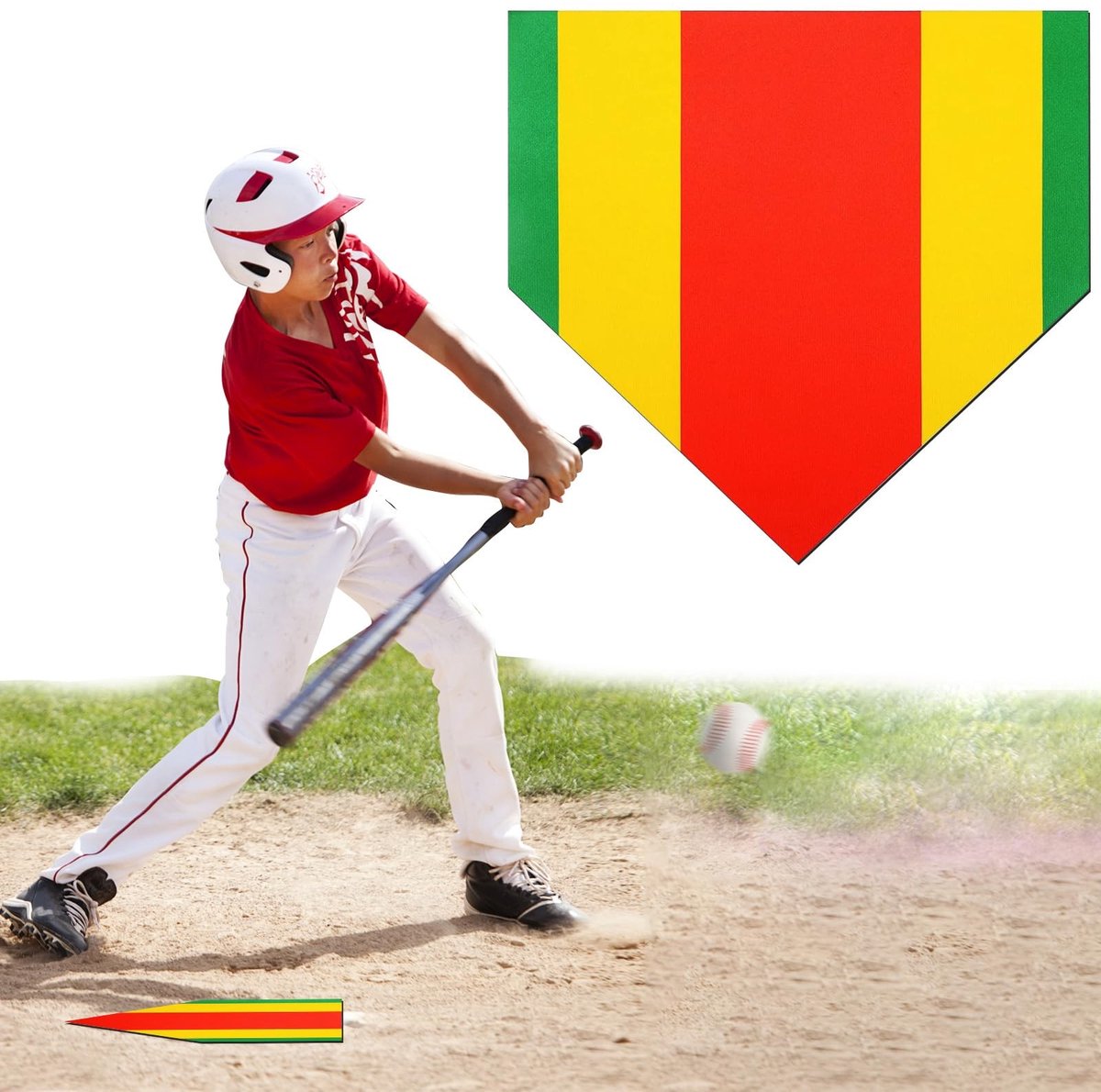 Dailygoods - Trainingshomeplate voor Softbal en Honkbal, Antislip Mat voor Binnen en Buiten