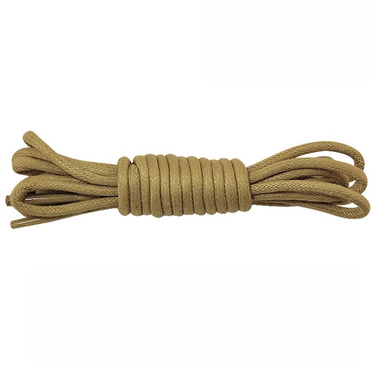 Dailygoody - Waxed Cotton Round Laces - scheurvast - 80 cm - stijlvol - geschikt voor wandelschoenen - khaki - werkschoenen