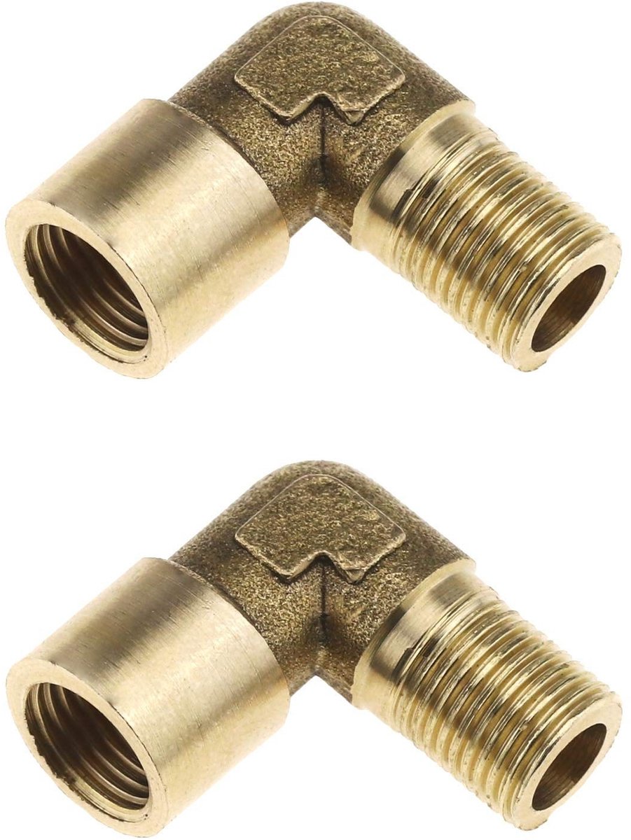 Dailygoods - Dailygoody - 1/8 Air Line Connector - Mannelijk naar Vrouwelijk - Hoge kwaliteit - Goud - Hydraulische toepassingen - Messing voor water en olie