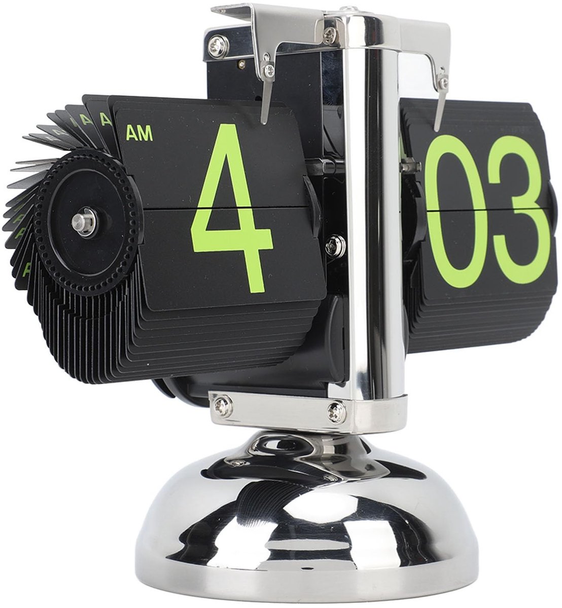 Dailygoody - Retro Digitale Opklapbare Klok - Bureauklok - Modern en Functioneel - Groen Nummer - Perfect voor Thuis en Kantoor