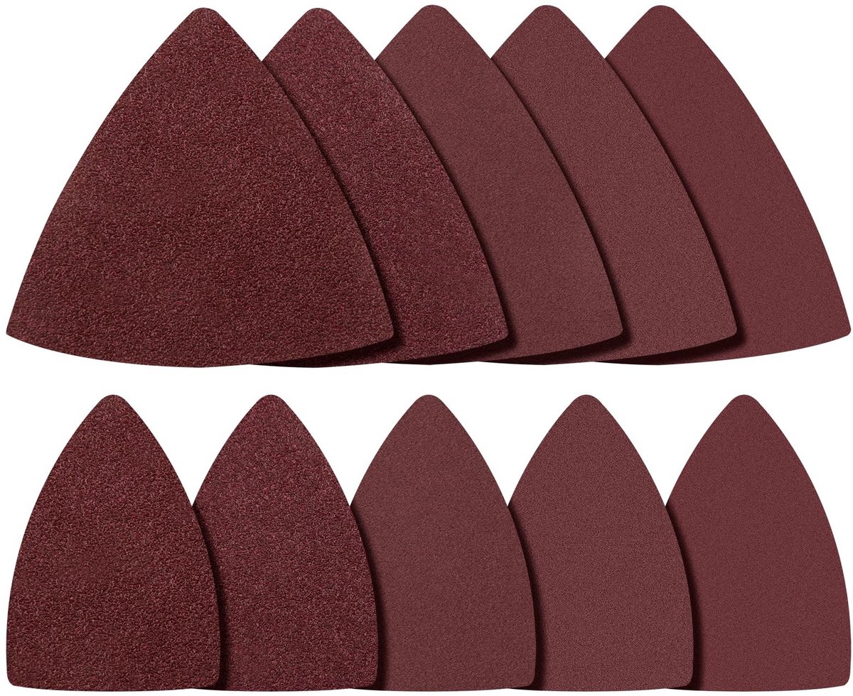 Dailygoody - Driehoekige schuurpapierset - Schuurpads voor deltaschuurmachines - 100 stuks - Diverse korrels - Voor hout en metaal - Geschikt voor pre...