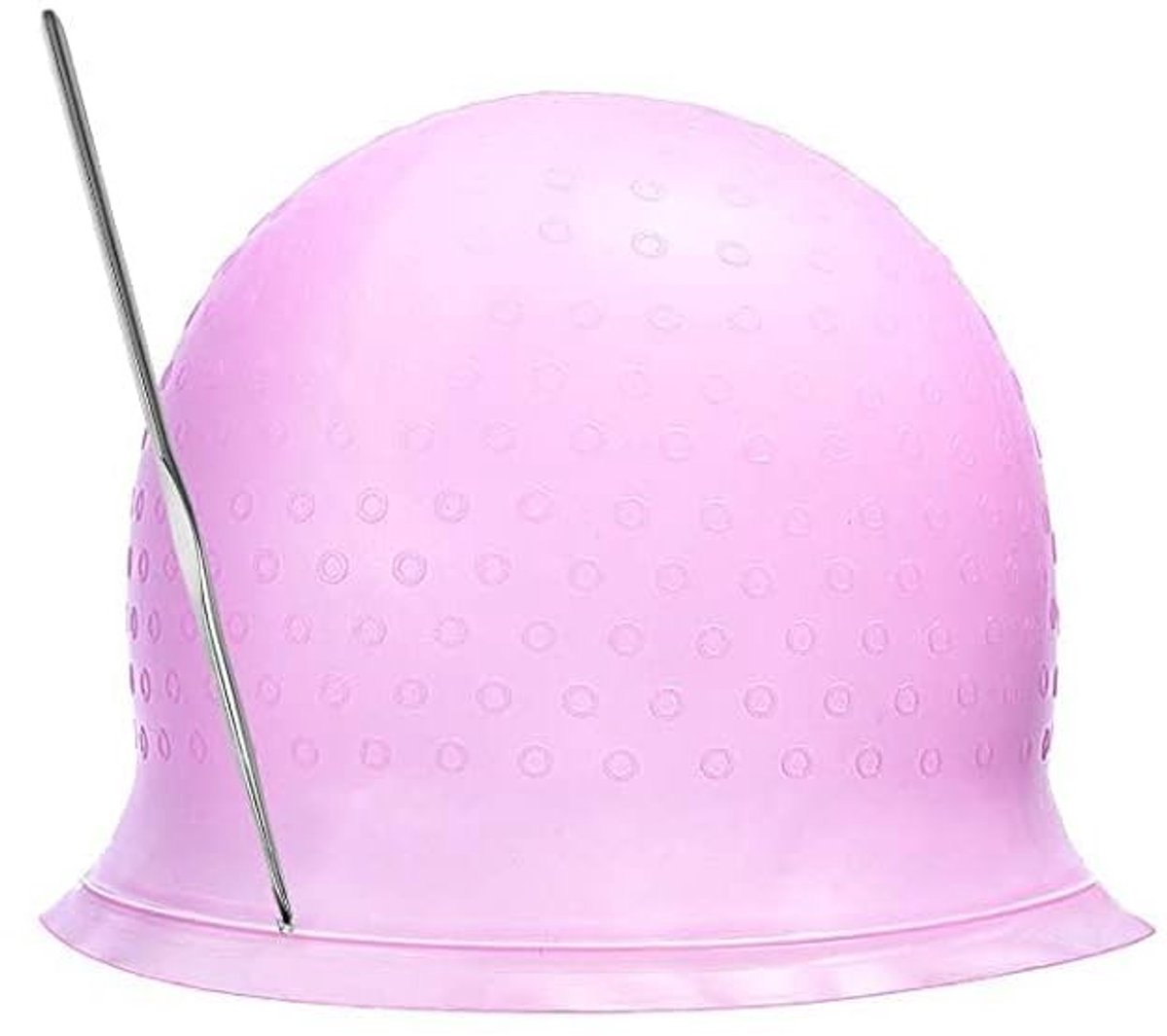 Dailygoods - Dailygoody - Highlight Haarmuts - Siliconen Highlighting Cap - Herbruikbaar - Roze - Haarverf Kam - Voor Kort en Lang Haar