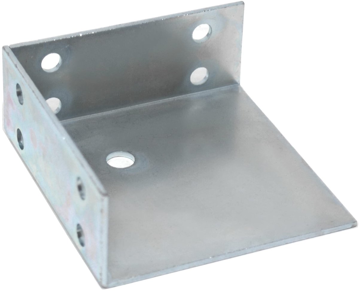 Dailygoods - Dailygoody - Hoekconnector - Bedfitting - 80 mm x 80 mm - Stabiele frameconstructies - Geschikt voor beddenbouw - 4 x bedbeslag