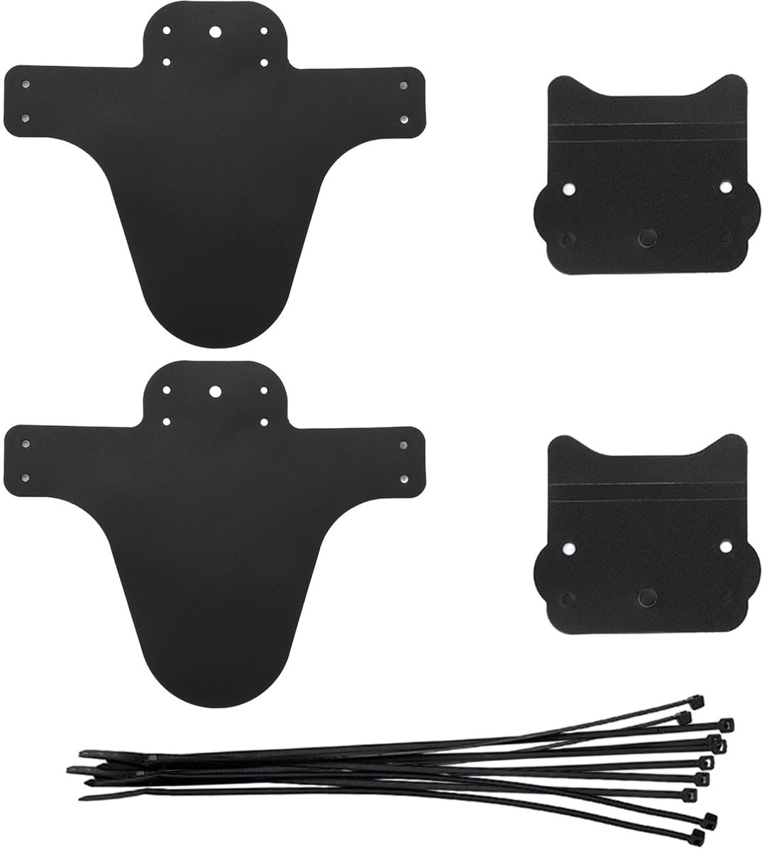 Dailygoods - Dailygoody - Fietspads - Mudguards - Bescherming tegen opspattend water - Zwart - Spatbescherming voor fiets - Geschikt voor de meeste fietsen - 2 set