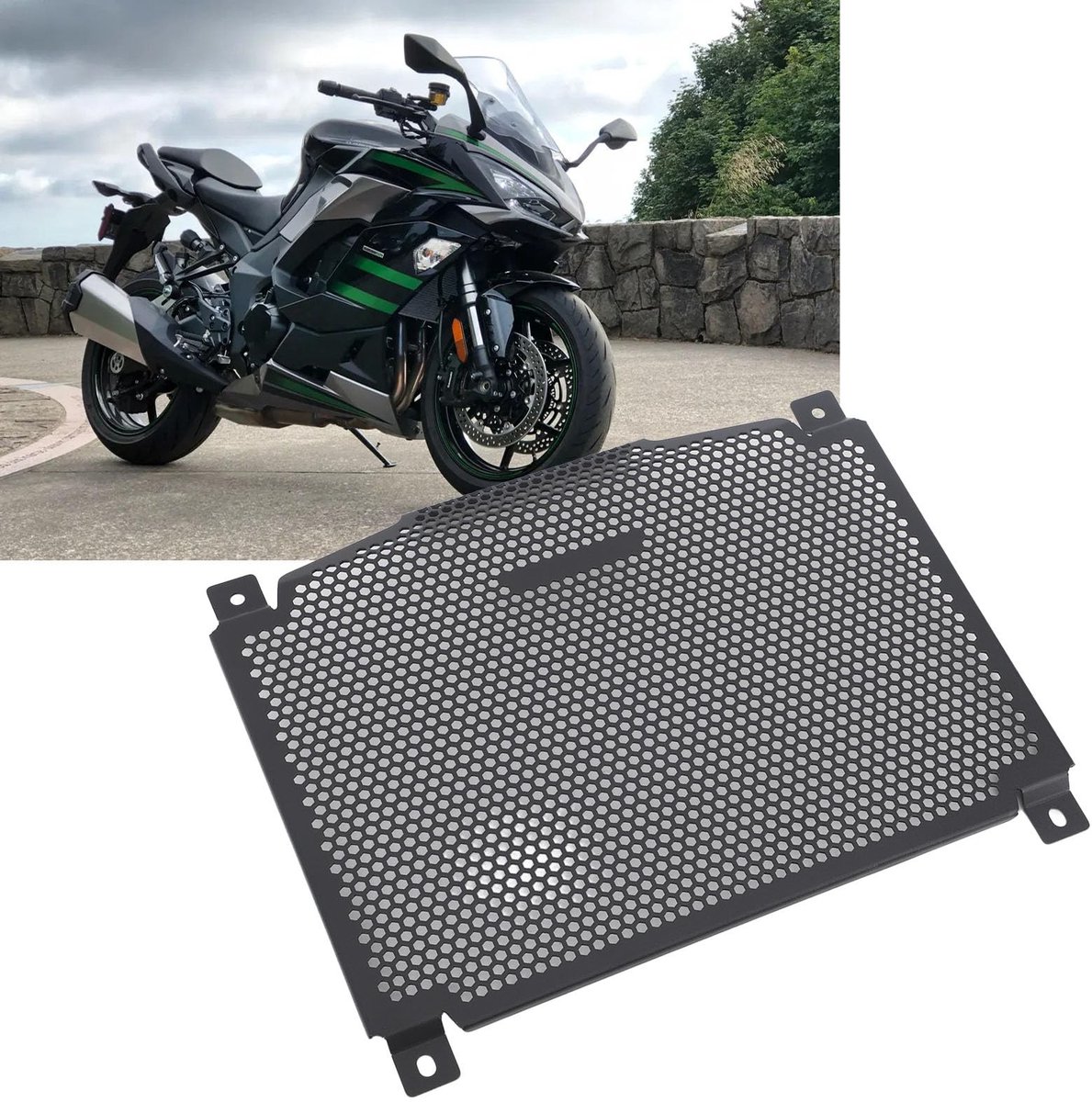 Dailygoods - Dailygoody - Motorfiets Radiator Grille Guard Protector - Aluminium - Duurzaam - Tankbeschermer - Geschikt voor 1000SX Z1000SX 2020-2021