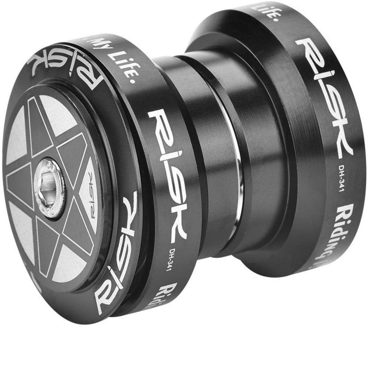 Dailygoods - Dailygoody - Fietshoofdset - Aluminium Alloy - Zwart - Duurzaam Materiaal - Geschikt voor 28.6mm Stuurpijp - Fiets Accessoire - 34mm Formaat