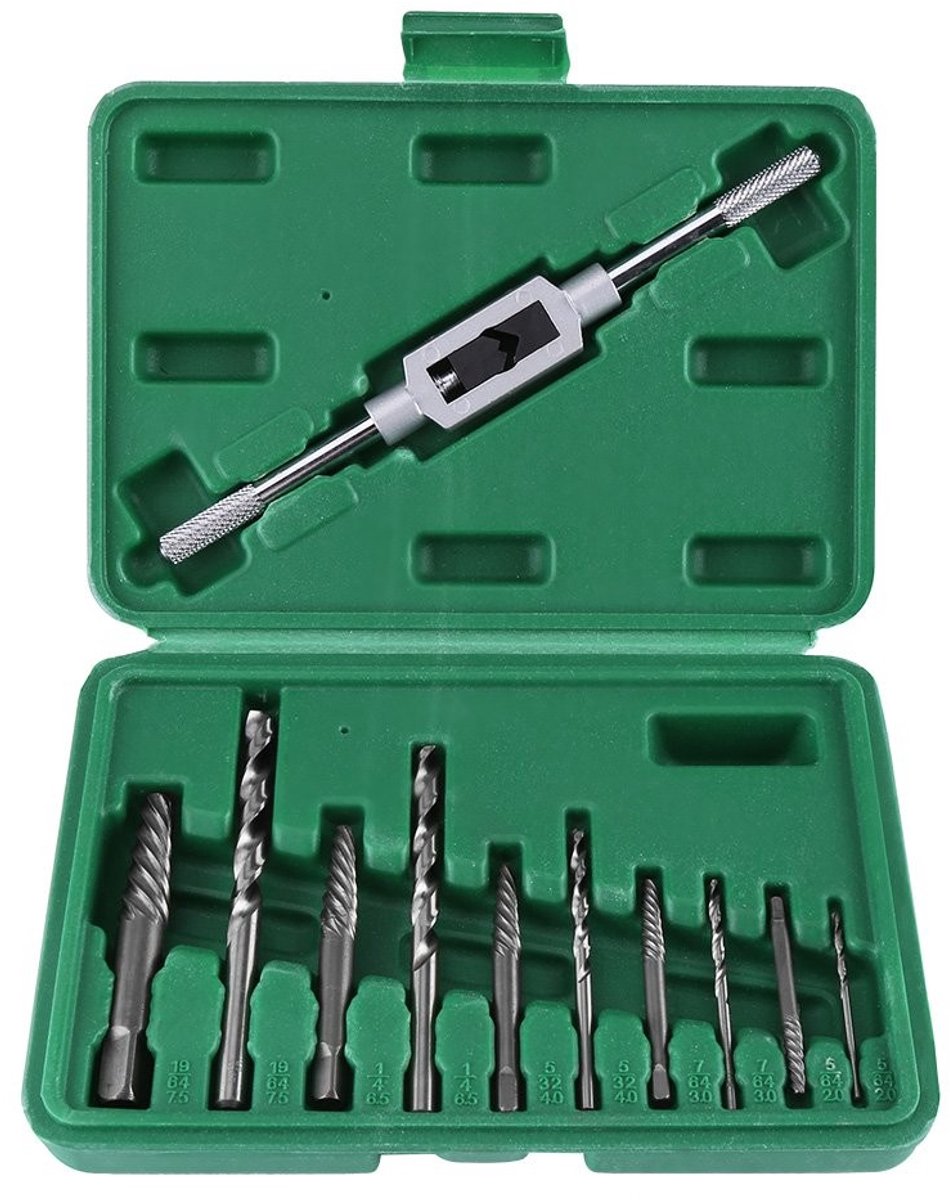 Dailygoods - Dailygoody - Bouten Extractor Kit - Schroefbouten Verwijderen - 11 Stuks - Professionele Tool voor Beschadigde Schroeven - Ideaal voor Klussen - Perfe