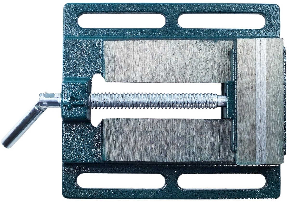 Dailygoods - Cosensi - Dailygoody - Machine Vise - 110 mm Clamping Breedte - Stabiele Werkplek - Heavy Duty - Voor Mechanica en Gereedschap - Inclusief Schroefstick