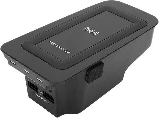 Dailygoods - Dailygoody - Draadloze snellader - 15 W draadloze oplader auto - Inductie - Zwart - Geschikt voor S60/V60/XC60/S90/V90/XC90 - Draadloos opladen