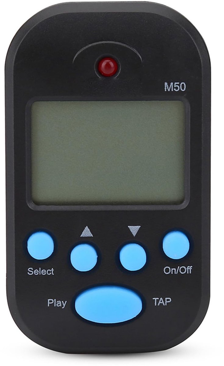 Dailygoods - Dailygoody - Portable Mini Metronome - Multifunctioneel - Zwart - Geschikt voor Piano Viool Gitaar Drum - Compact en Lichtgewicht