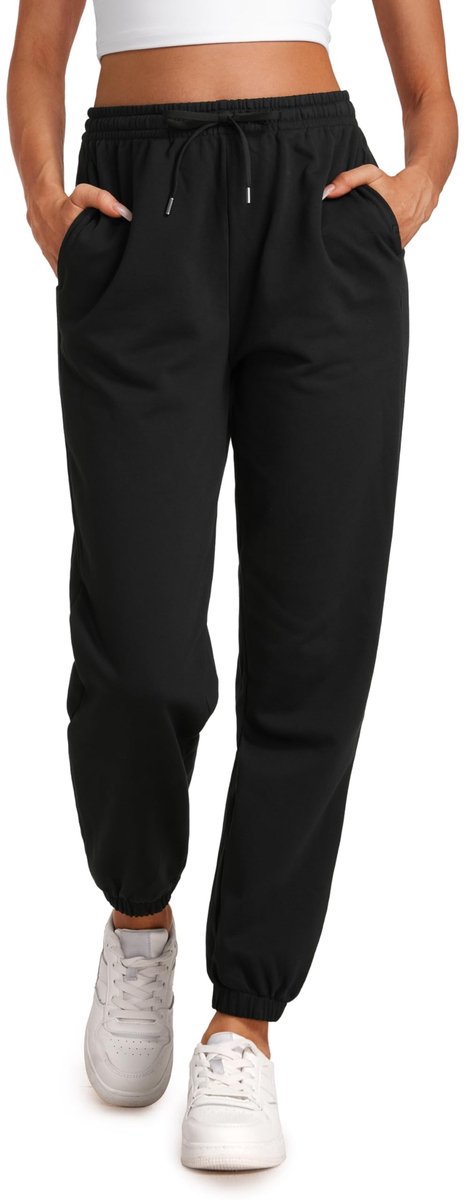 Dailygoods - Dailygoody - Sportbroek Dames - Hoge Taille Joggingbroek - Comfortabele Casual Broek - Katoen - Sweatpants met Zakken - Geschikt voor Training en Vrij