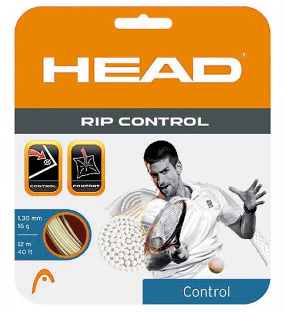 Head Rip Control 1.20 Tennissnaar - Oranje/Wit