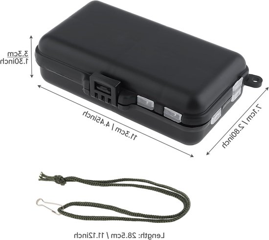Mini Hengelaccessoires Opbergdoos, Dubbel Laags met 9 Compartimenten voor Lood en Aas (11cm x 6.5cm) - Ideaal voor Vissen en Outdoor Activiteiten van Merkloos — afbeelding 4