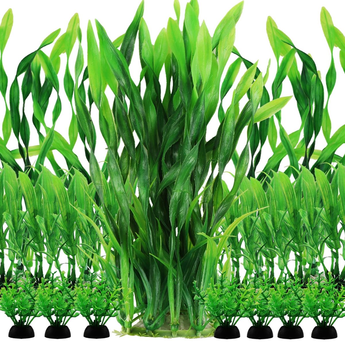 VLEMICO- Aquariumplanten 20 stuks - Kunstmatige Planten - Aquariumdecoratie - Veilig voor Vissen - Geschikt voor 7 tot 20 Gallon - Hoogwaardig Kunststof