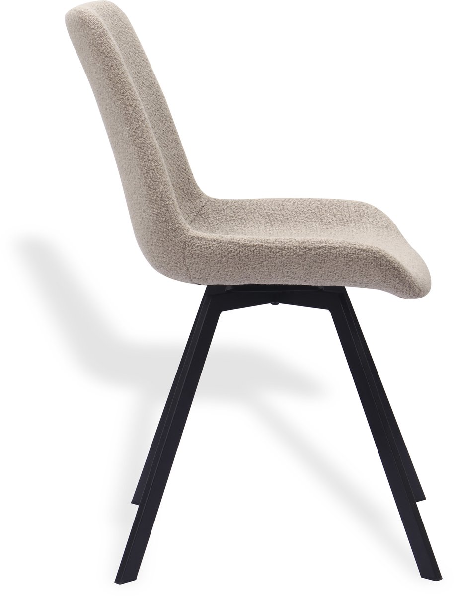 REDOM Eetkamerstoelen - 360° Draaibaar - Modern - Eethoek - Stof en Metaal - Khaki