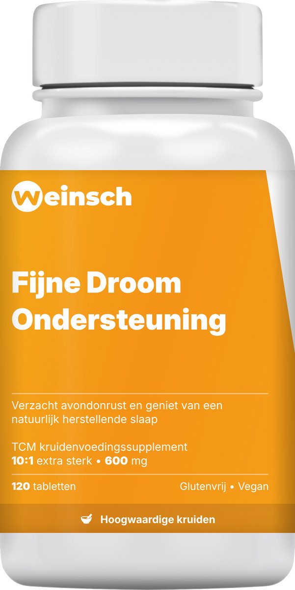 Weinsch Fijne Droom Ondersteuning (Suan Zao Ren Pian) | 10:1 extra sterk | 600mg | 120 tabletten