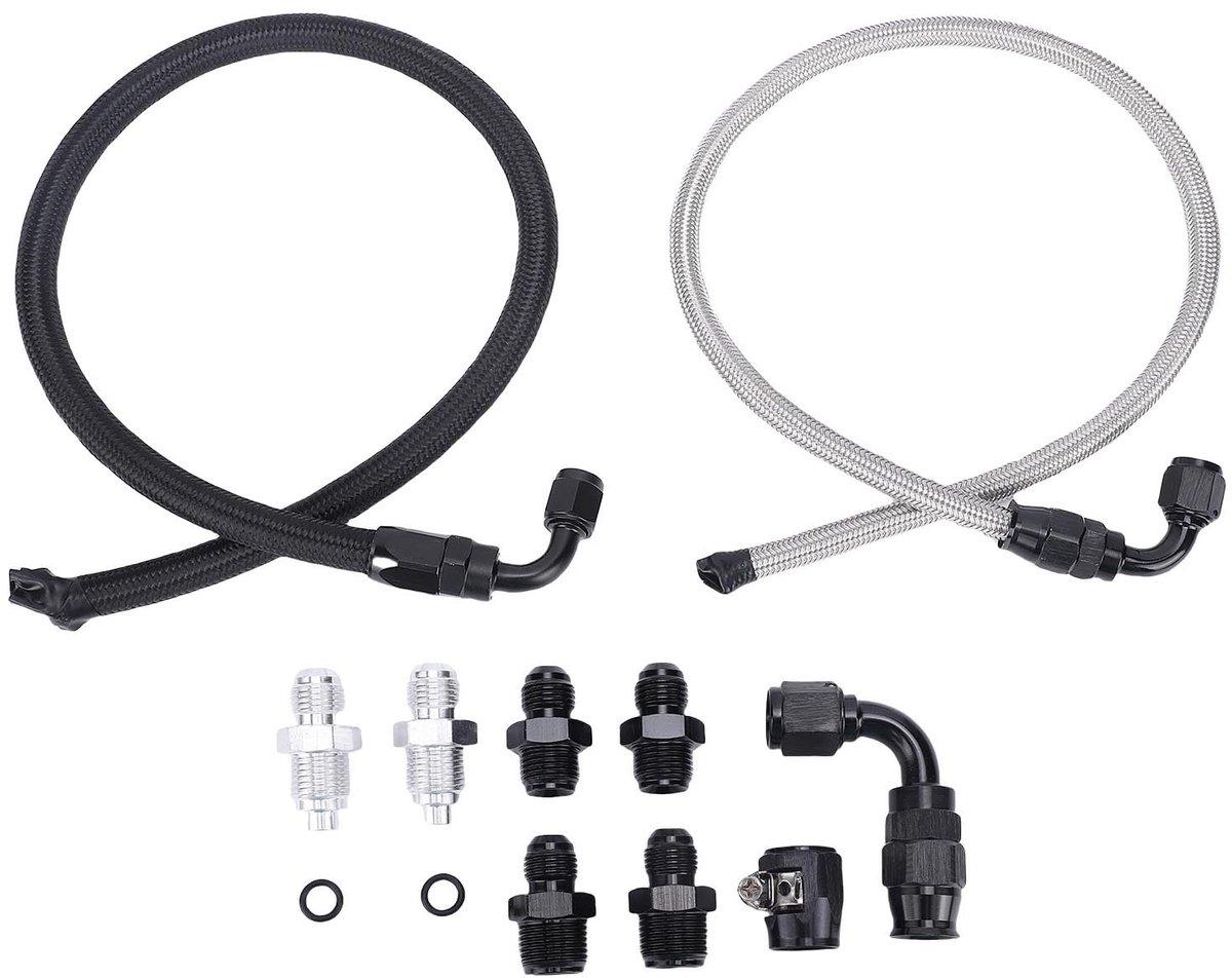 Dailygoods - 25 Inch 6AN Power Steering Pump Hose Kit voor C10 LS Swap