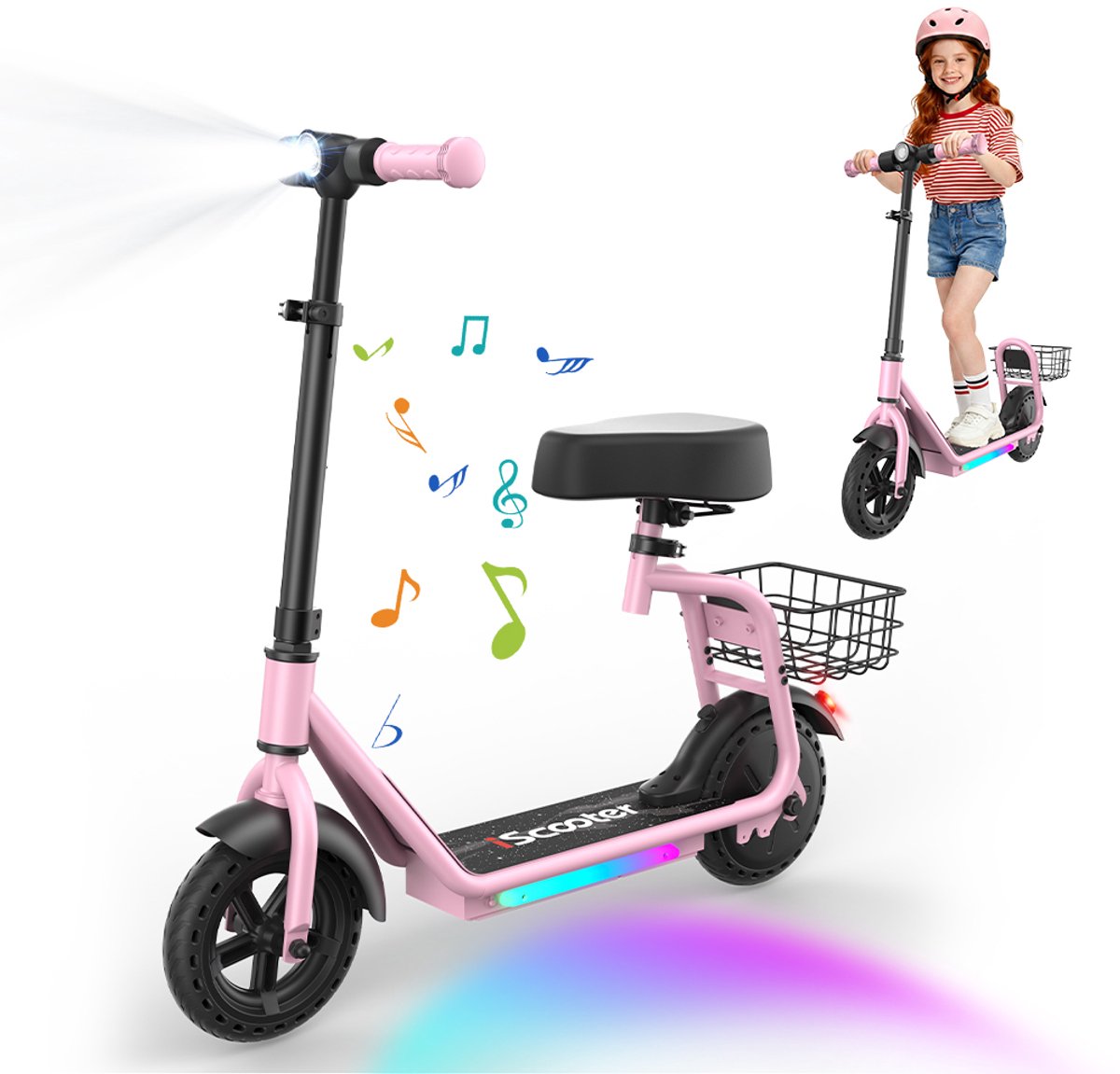 iScooter iK7 - 2-in-1 kinderstep met app, 250W, tot 15 km