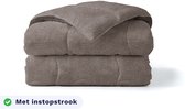 Zelesta Pure Design Brown Animal 140x200 - Katoenen dekbed zonder overtrek - Met instopstrook - Wasbaar dekbed - Hoesloos dekbed - 2 in 1 Dekbed met vaste overtrek