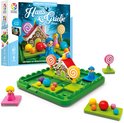 Doos van het spel Hans & Grietje met speelbord, huisje, personages, ballen, snoep en een boekje met opdrachten.
