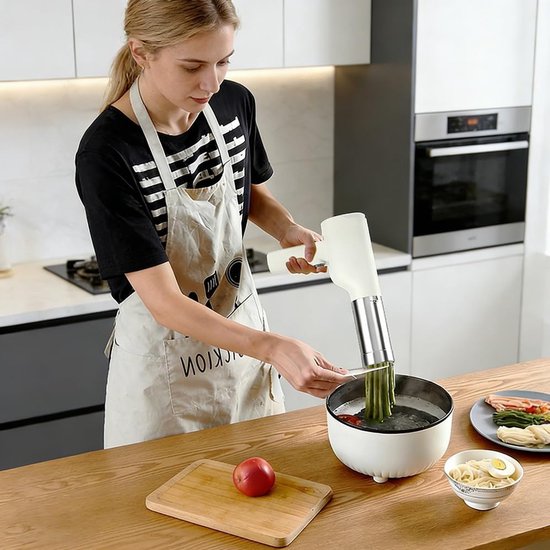 Draadloze handmatige pastamachine, draagbaar ontwerp, 40 W vermogen, 5 persvormen voor verse pasta en spaghetti maken — afbeelding 2