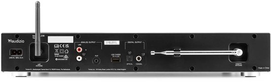 Audizio stereo set - Met tuner en boekenplankspeakers - Internetradio, DAB en Bluetooth - Zwart van Merkloos — afbeelding 3