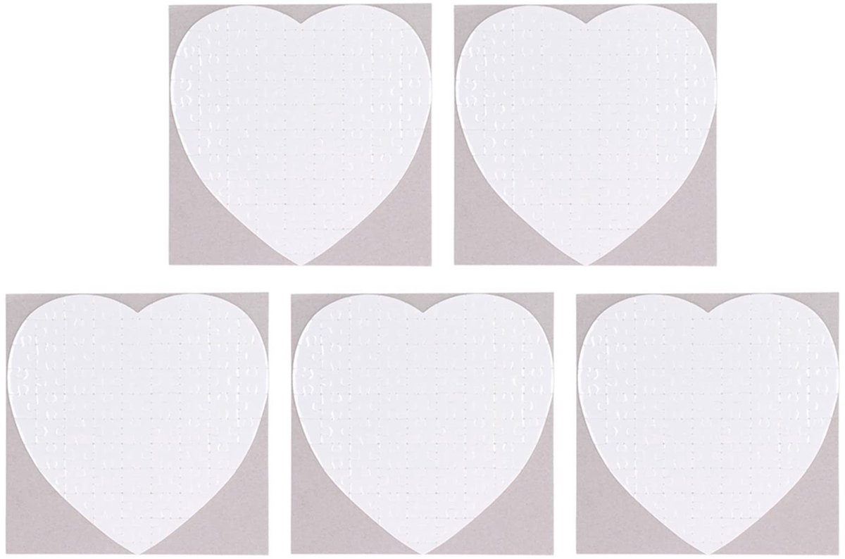 Dailygoods- Puzzel 75 Stukjes Hartvormig - Blanco Puzzels - DIY Puzzel - Puzzel met Basisplaten - 19x19 cm - Sublimatie Puzzel - Lege String