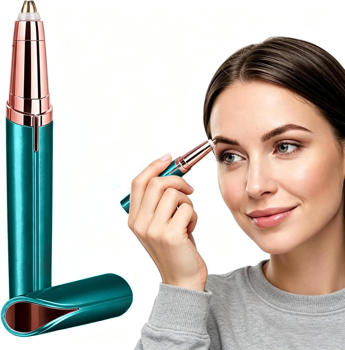 Ulisem - Epilator-Gezichtsepilator vrouw- Pijnvrije ontharing- gezichtsepilator- USB- elektrische ontharing -Smaragdgroen
