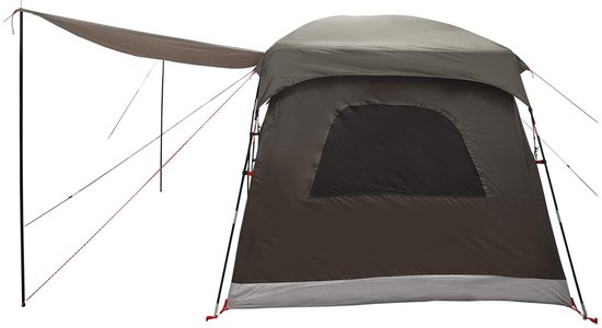 vidaXL - Familietent - 8-persoons - Bruin - Grijs - Polyester van Vidaxl — afbeelding 5